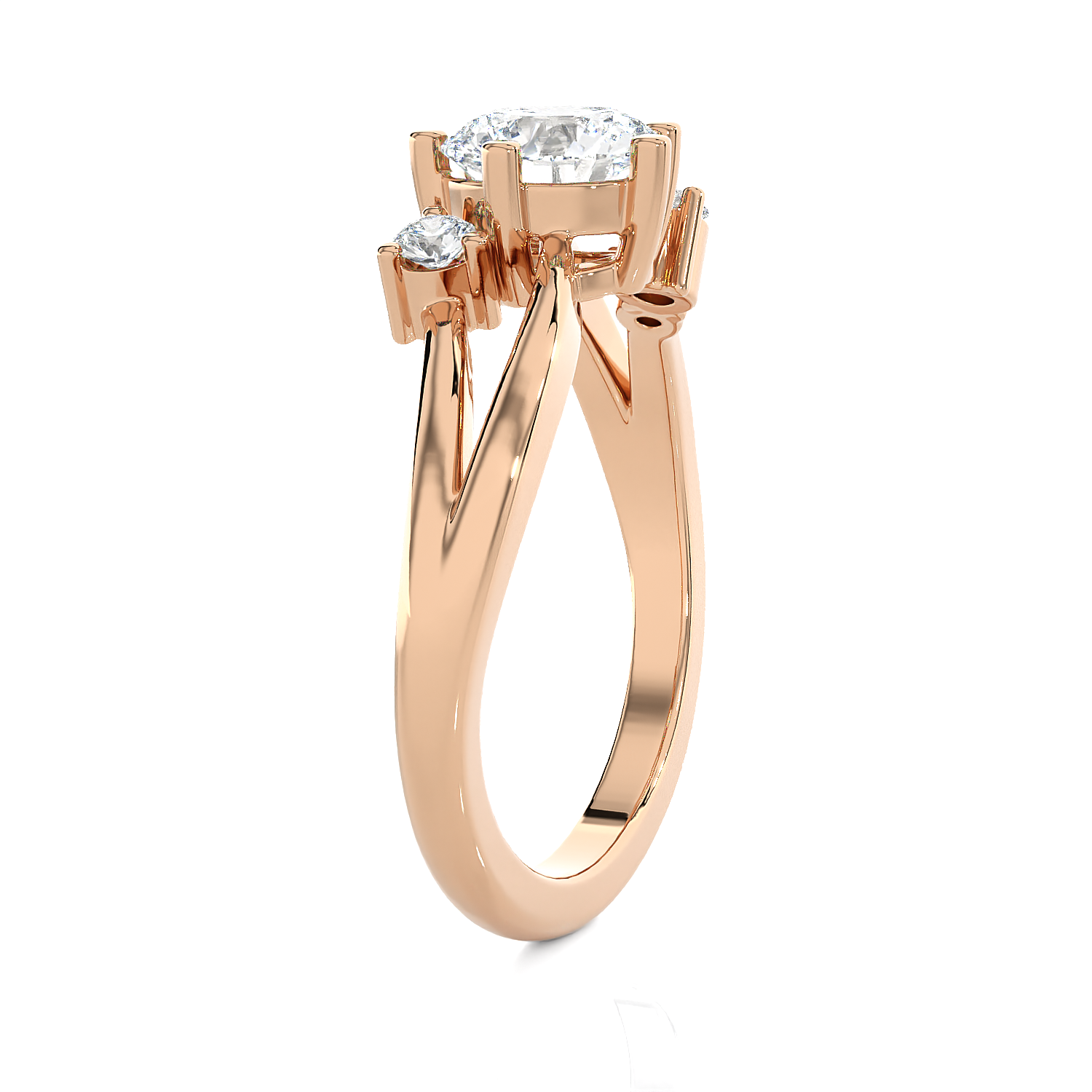 1 ctw Round Three Stone Lab Grown Diamond Ring