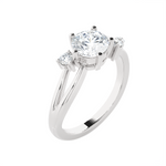 1 ctw Round Three Stone Lab Grown Diamond Ring