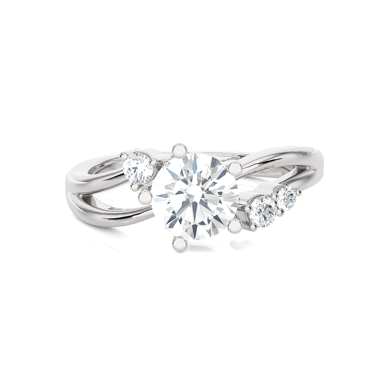 1 ctw Round Three Stone Lab Grown Diamond Ring