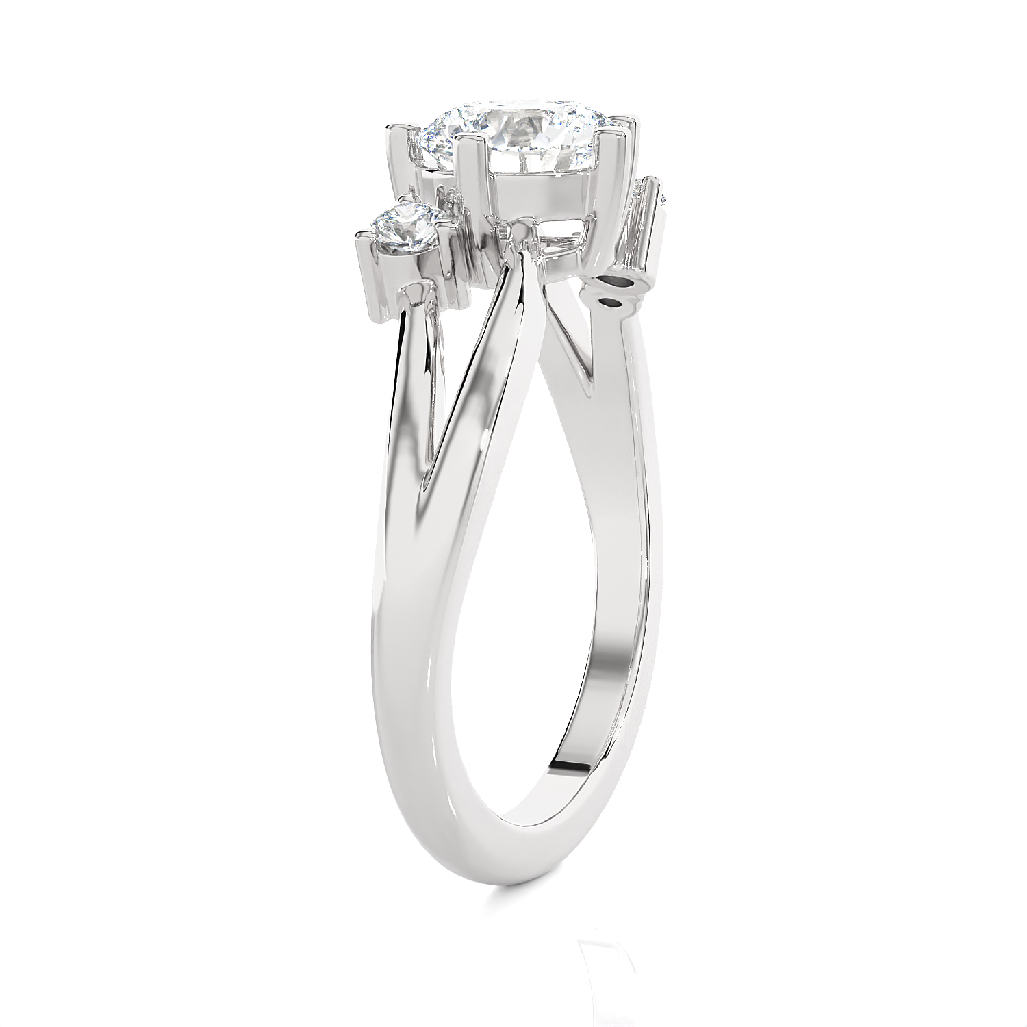 1 ctw Round Three Stone Lab Grown Diamond Ring