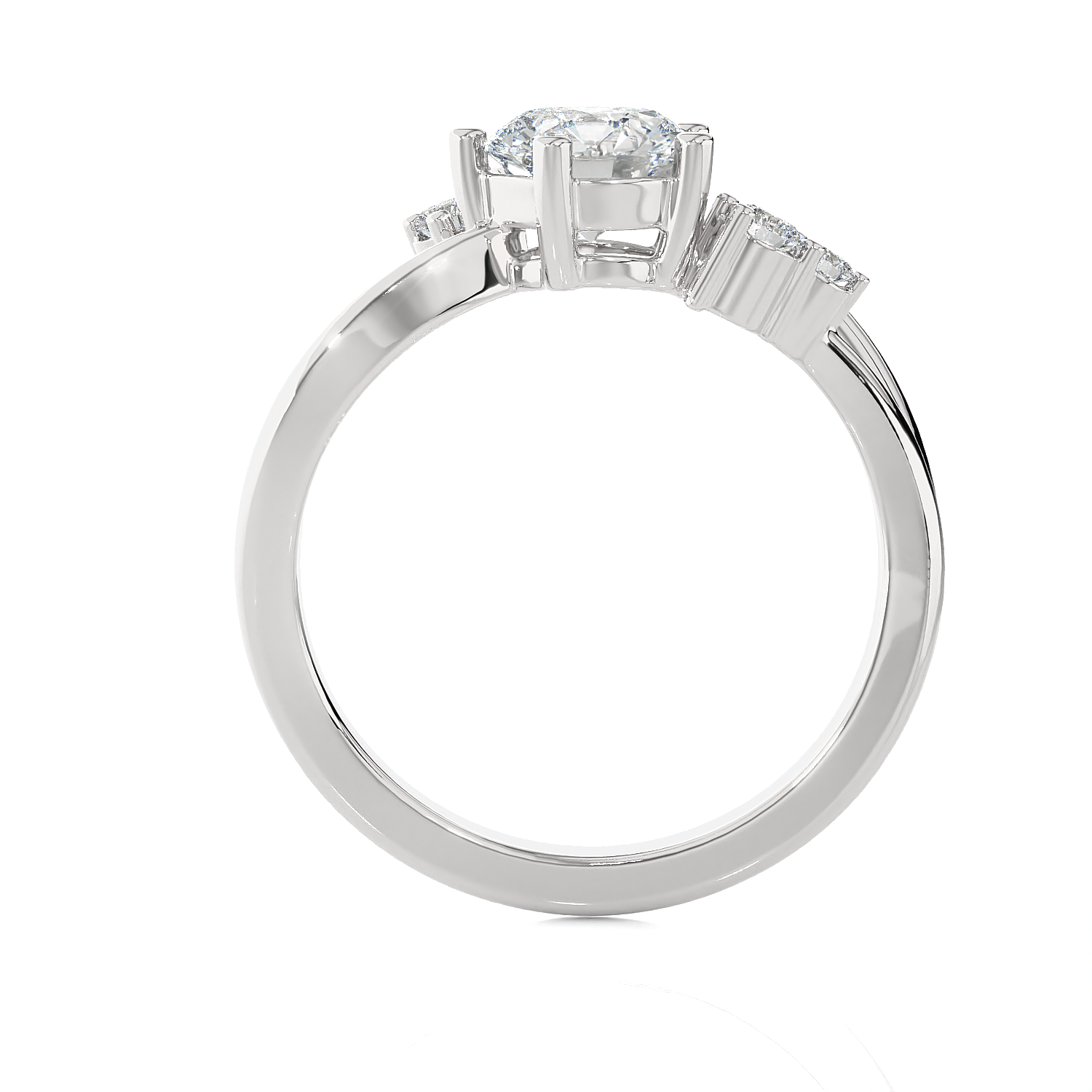 1 ctw Round Three Stone Lab Grown Diamond Ring