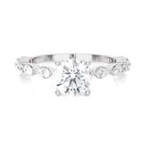 2 1/5 ctw Round Lab Grown Diamond Side Stone Engagement Ring