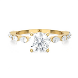 2 1/5 ctw Round Lab Grown Diamond Side Stone Engagement Ring