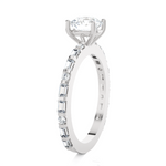 1 1/5 ctw Round Lab Grown Diamond Side Stone Engagement Ring