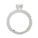 1 1/5 ctw Round Lab Grown Diamond Side Stone Engagement Ring