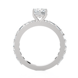 1 1/5 ctw Round Lab Grown Diamond Side Stone Engagement Ring