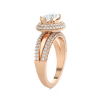 2 1/3 ctw Marquise Lab Grown Diamond Halo Engagement Ring