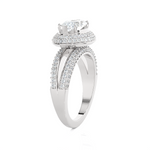 2 1/3 ctw Marquise Lab Grown Diamond Halo Engagement Ring