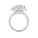 2 1/3 ctw Marquise Lab Grown Diamond Halo Engagement Ring