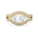 2 1/3 ctw Marquise Lab Grown Diamond Halo Engagement Ring