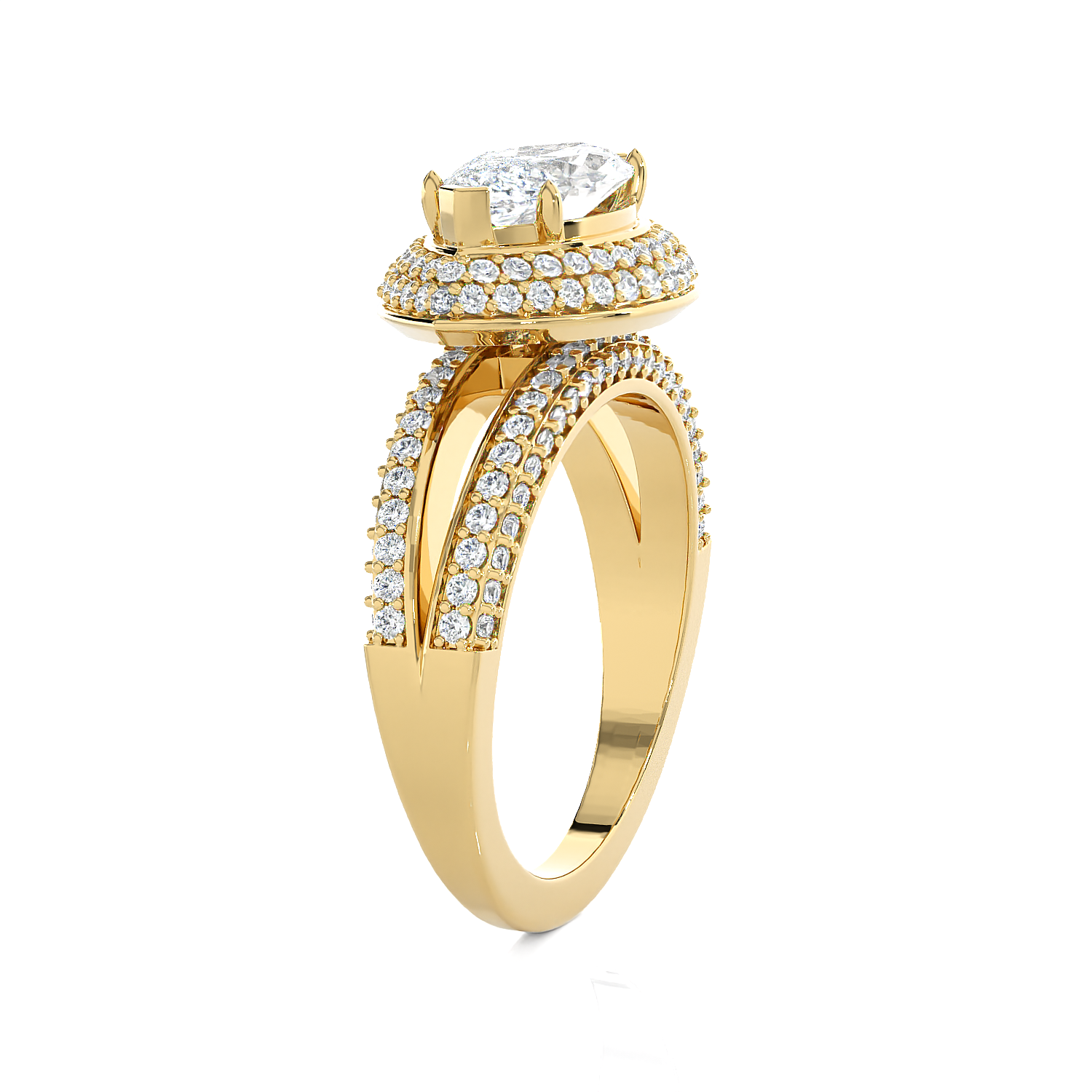 2 1/3 ctw Marquise Lab Grown Diamond Halo Engagement Ring