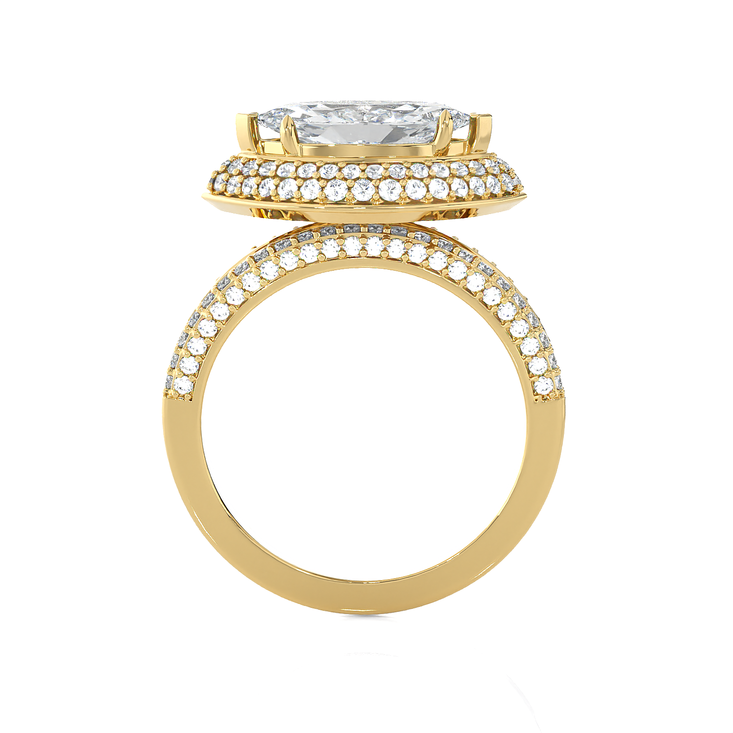 2 1/3 ctw Marquise Lab Grown Diamond Halo Engagement Ring