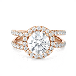 2 5/8 ctw Round Lab Grown Diamond Halo Engagement Ring