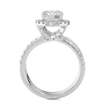 2 5/8 ctw Round Lab Grown Diamond Halo Engagement Ring