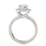 2 5/8 ctw Round Lab Grown Diamond Halo Engagement Ring