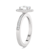 1 ctw Round Lab Grown Diamond Halo Engagement Ring