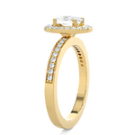 1 ctw Round Lab Grown Diamond Halo Engagement Ring
