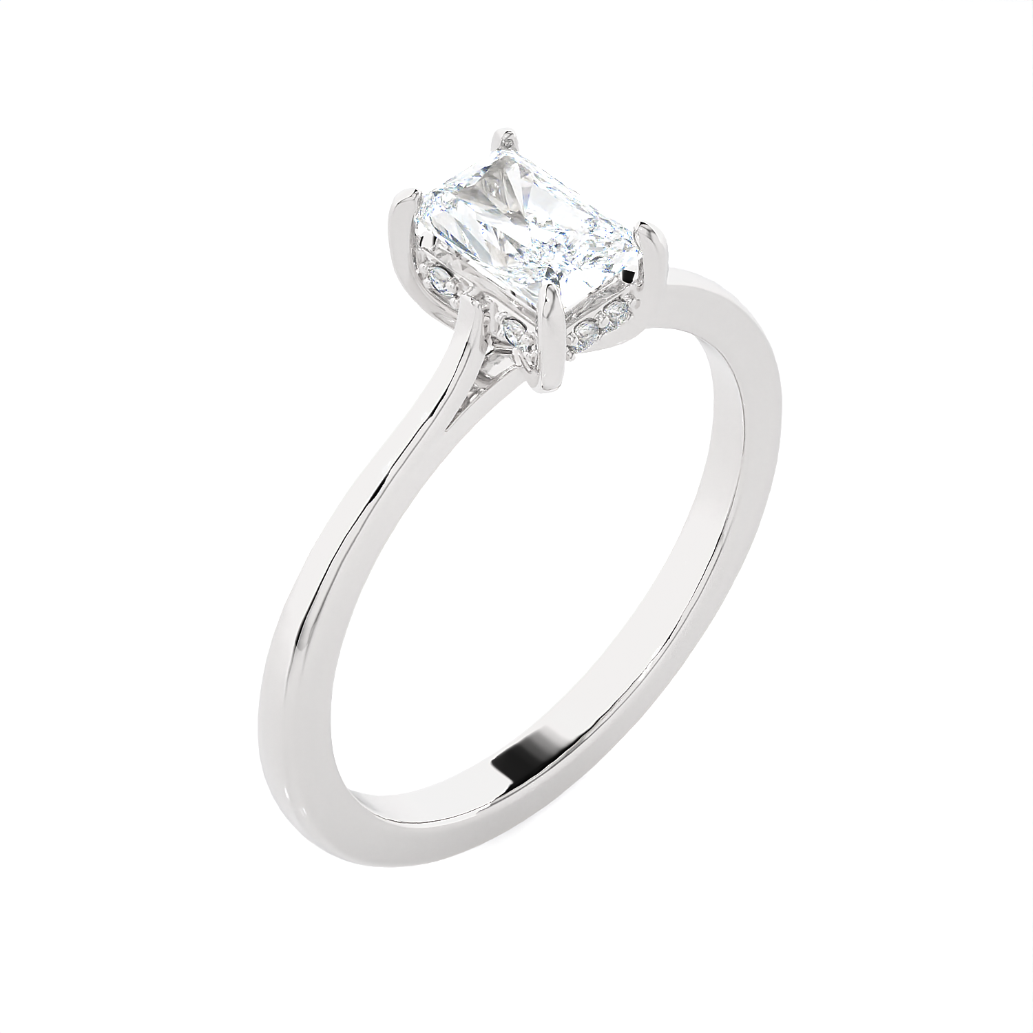 1 ctw Princess-Cut Lab Grown Diamond Solitaire Engagement Ring