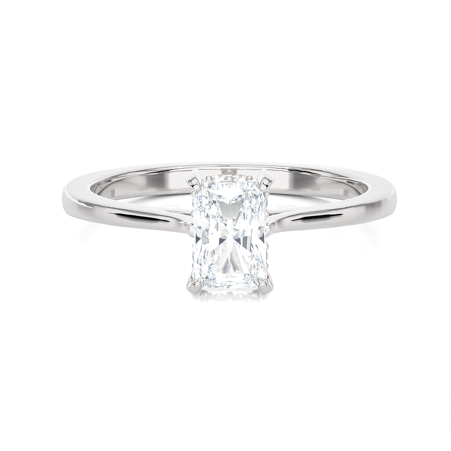 1 ctw Princess-Cut Lab Grown Diamond Solitaire Engagement Ring