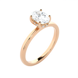 1 ctw Oval Lab Grown Diamond Solitaire Engagement Ring