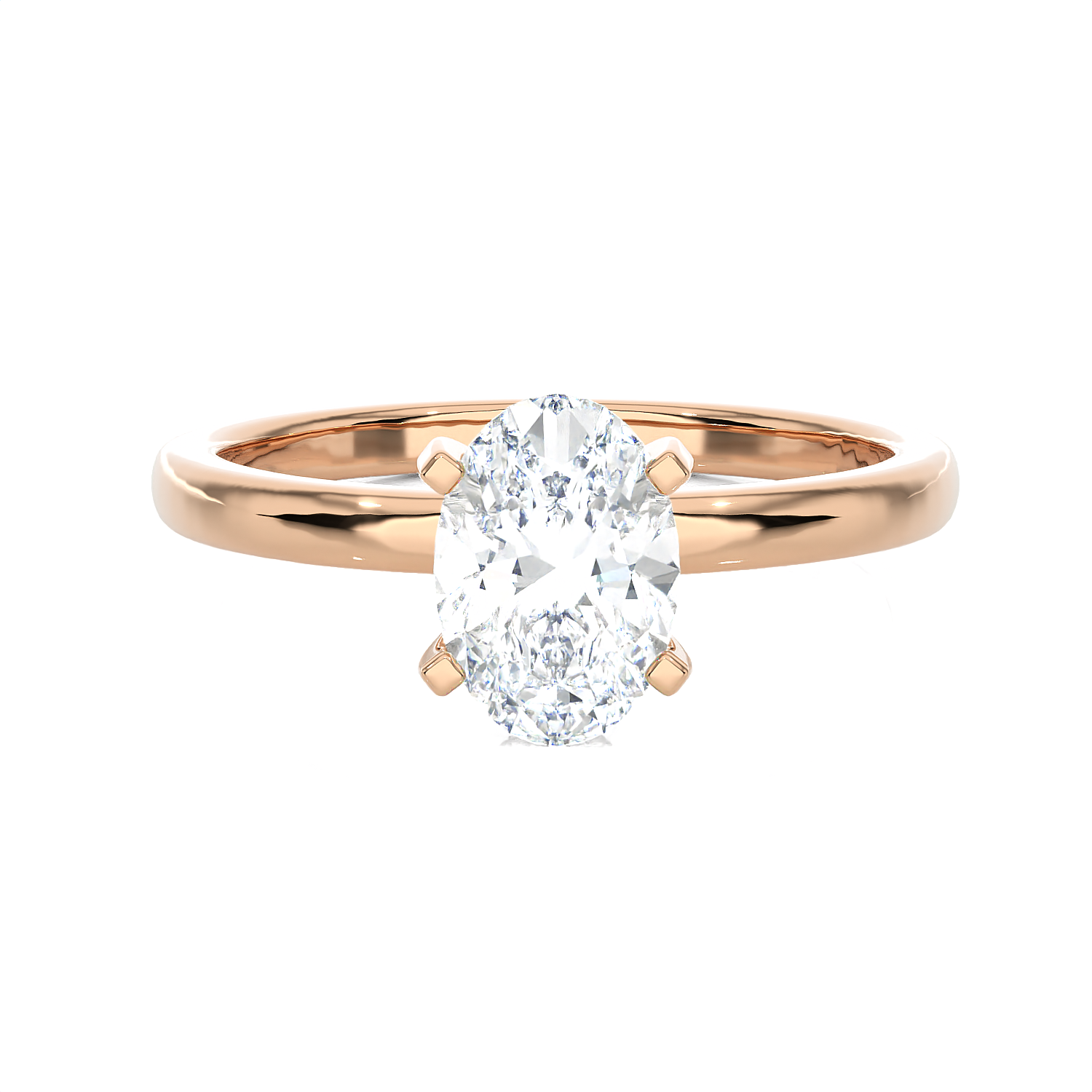 1 ctw Oval Lab Grown Diamond Solitaire Engagement Ring
