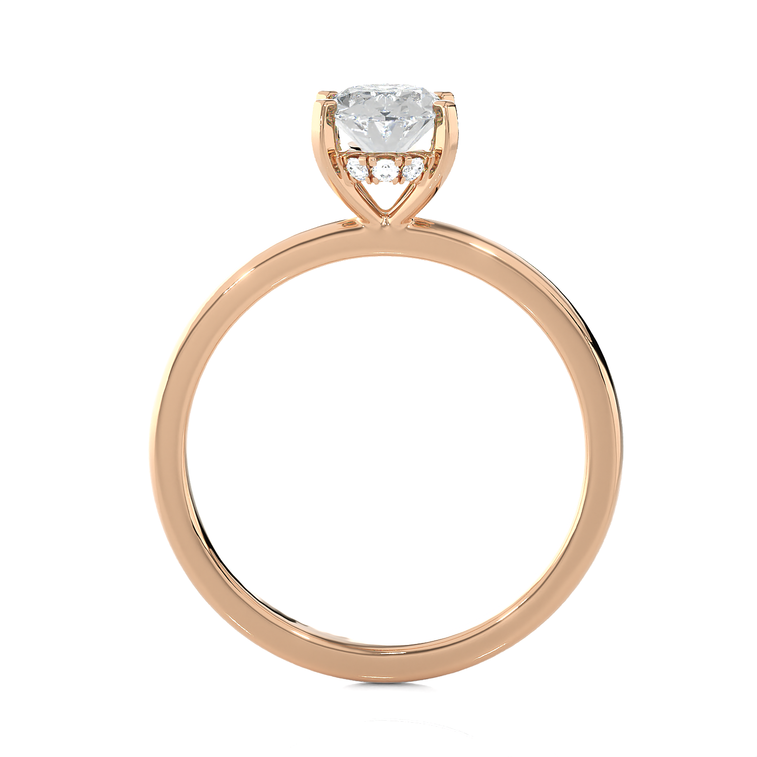 1 ctw Oval Lab Grown Diamond Solitaire Engagement Ring