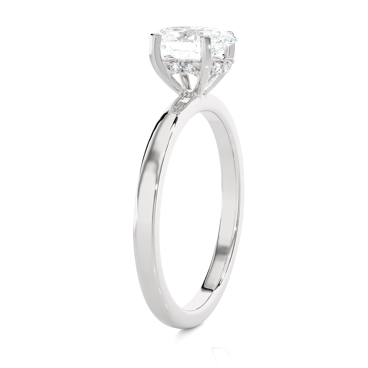 1 ctw Oval Lab Grown Diamond Solitaire Engagement Ring