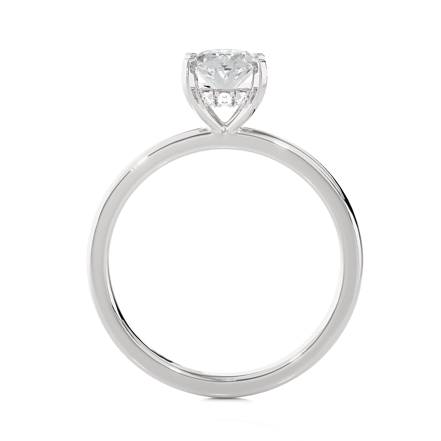 1 ctw Oval Lab Grown Diamond Solitaire Engagement Ring