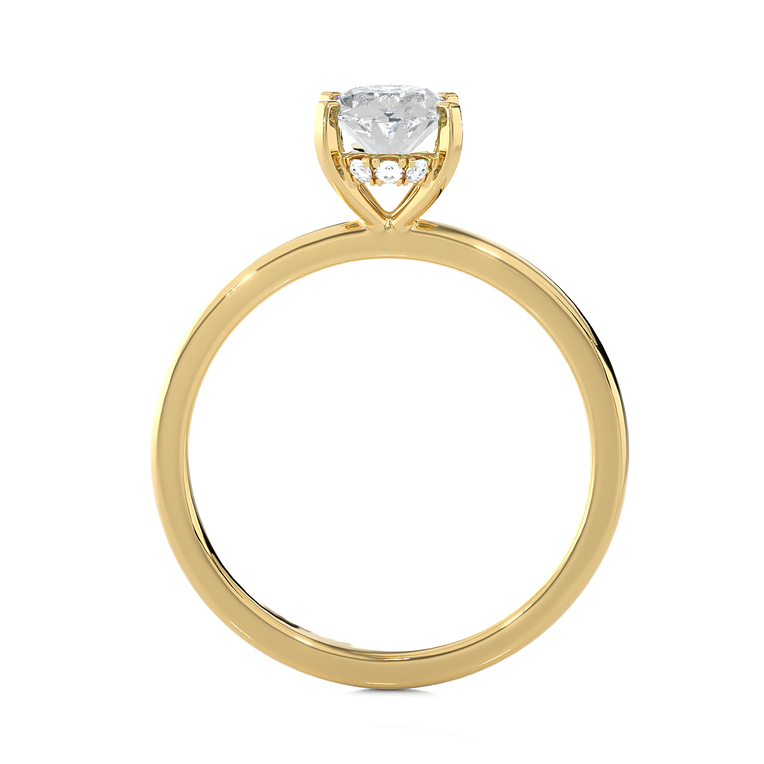 1 ctw Oval Lab Grown Diamond Solitaire Engagement Ring