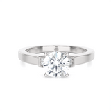 1 ctw Round Lab Grown Diamond Halo Engagement Ring
