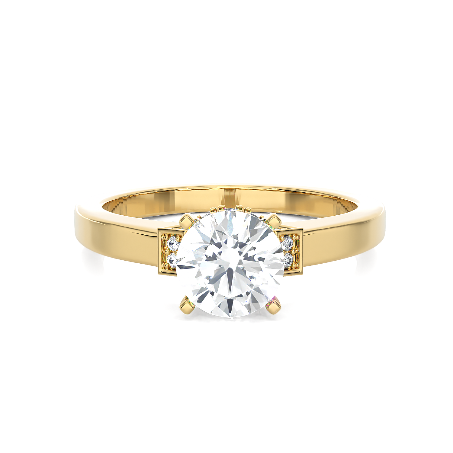 1 ctw Round Lab Grown Diamond Halo Engagement Ring