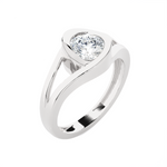 7/8 ctw Round Lab Grown Diamond Solitaire Engagement Ring