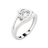 7/8 ctw Round Lab Grown Diamond Solitaire Engagement Ring