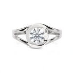 7/8 ctw Round Lab Grown Diamond Solitaire Engagement Ring