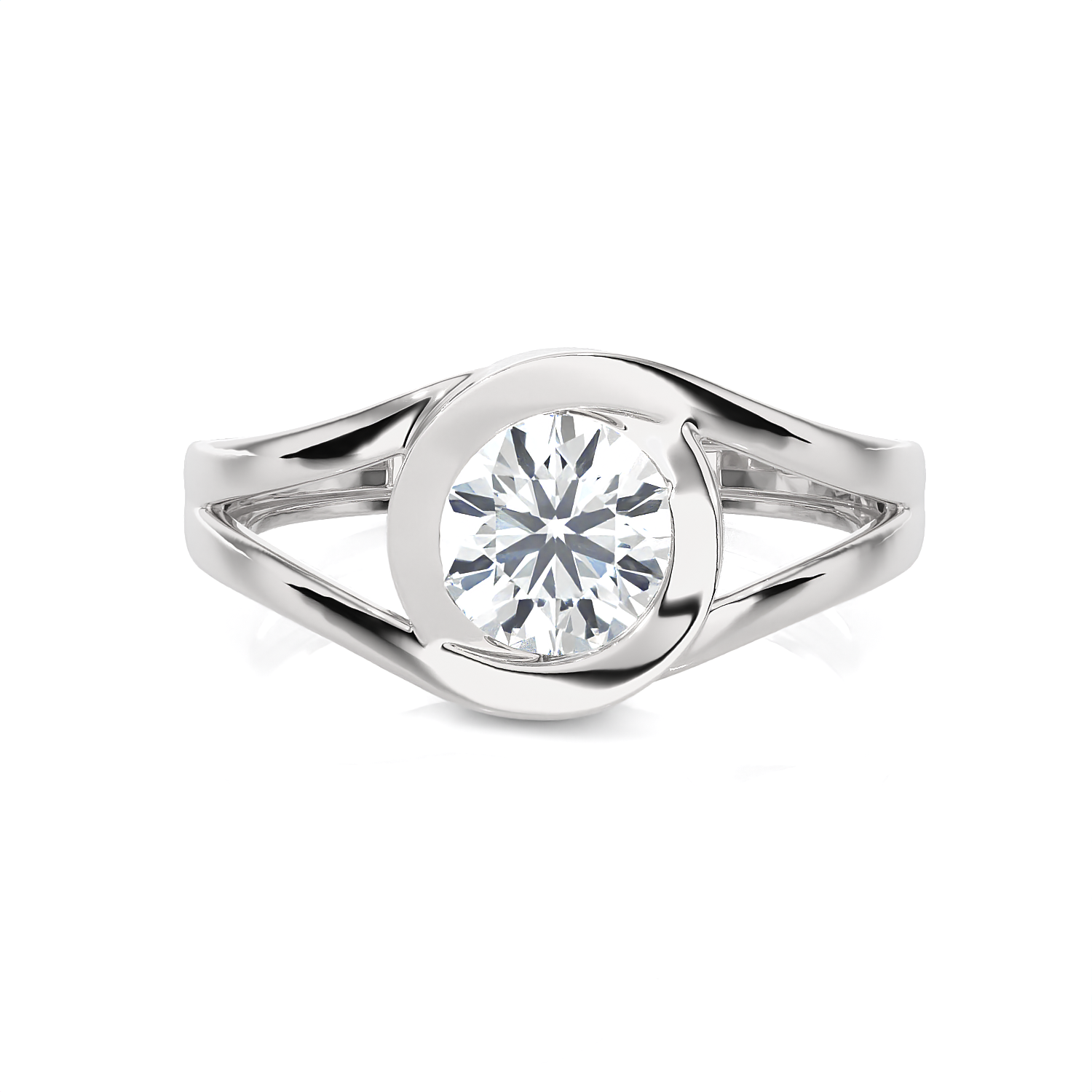 7/8 ctw Round Lab Grown Diamond Solitaire Engagement Ring