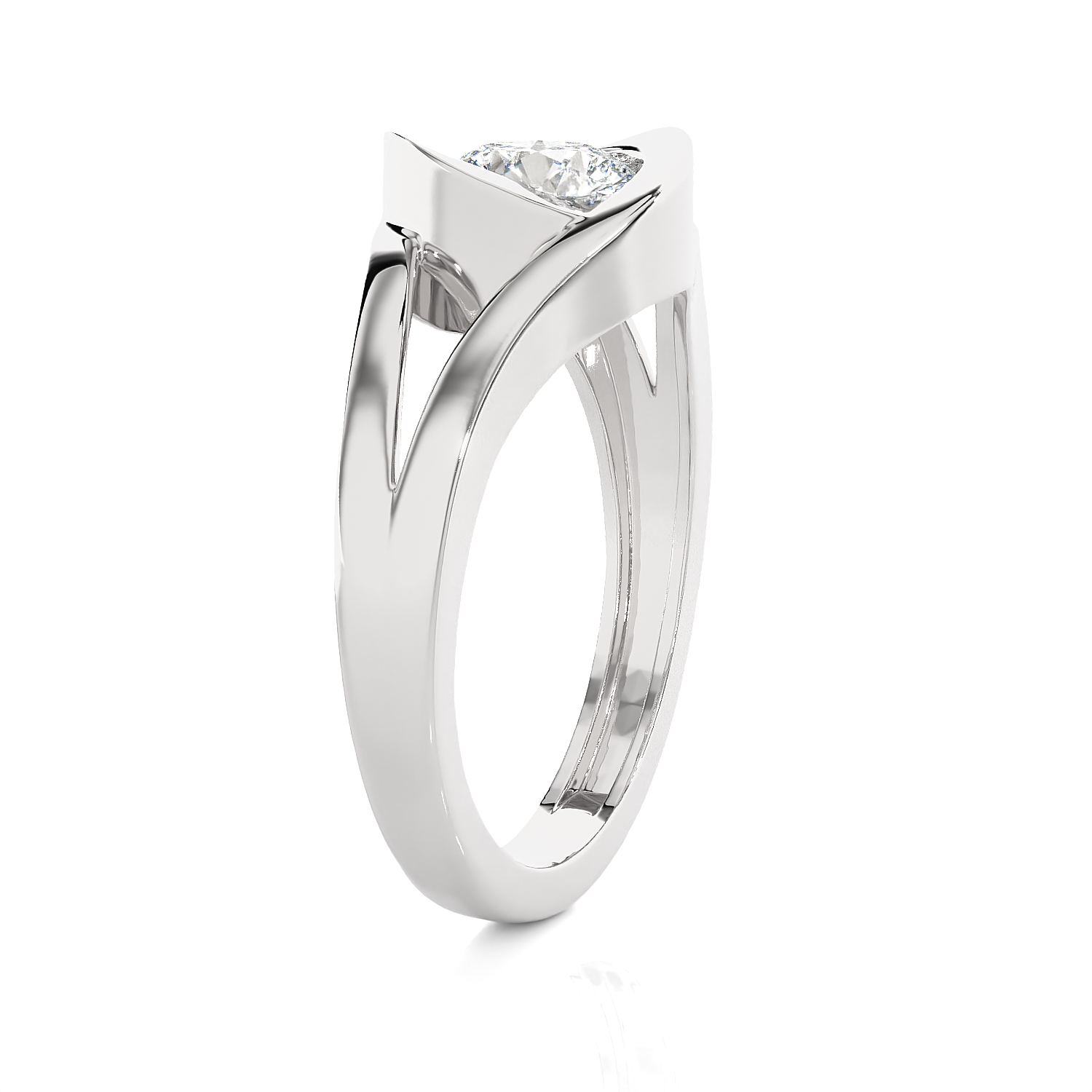 7/8 ctw Round Lab Grown Diamond Solitaire Engagement Ring