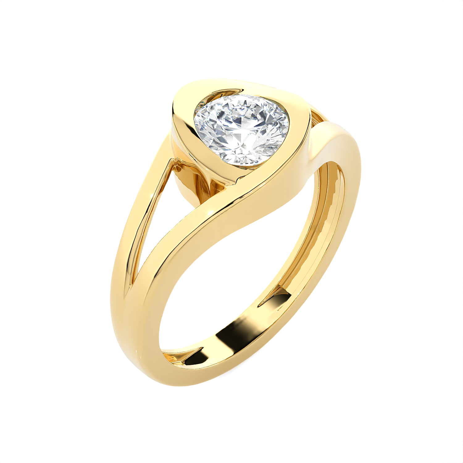 7/8 ctw Round Lab Grown Diamond Solitaire Engagement Ring