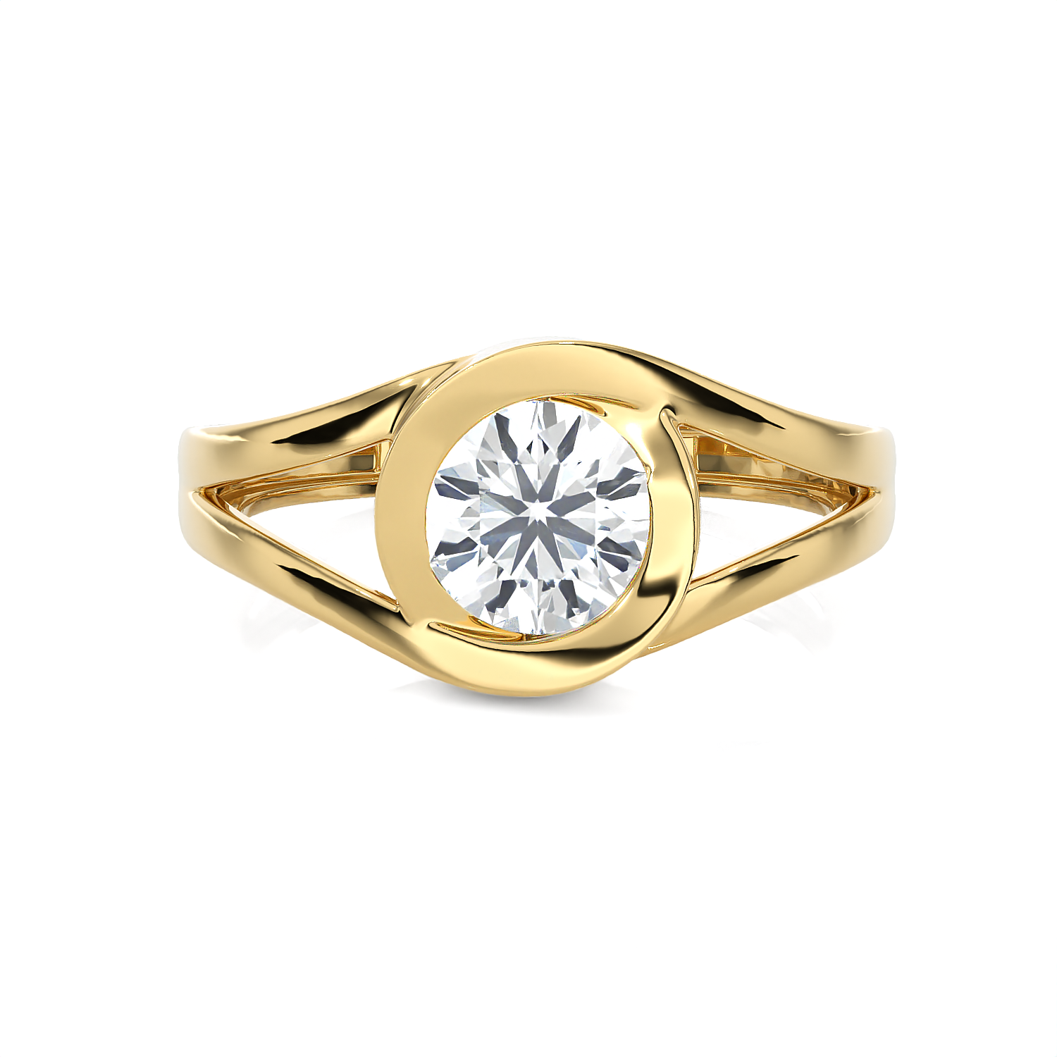 7/8 ctw Round Lab Grown Diamond Solitaire Engagement Ring