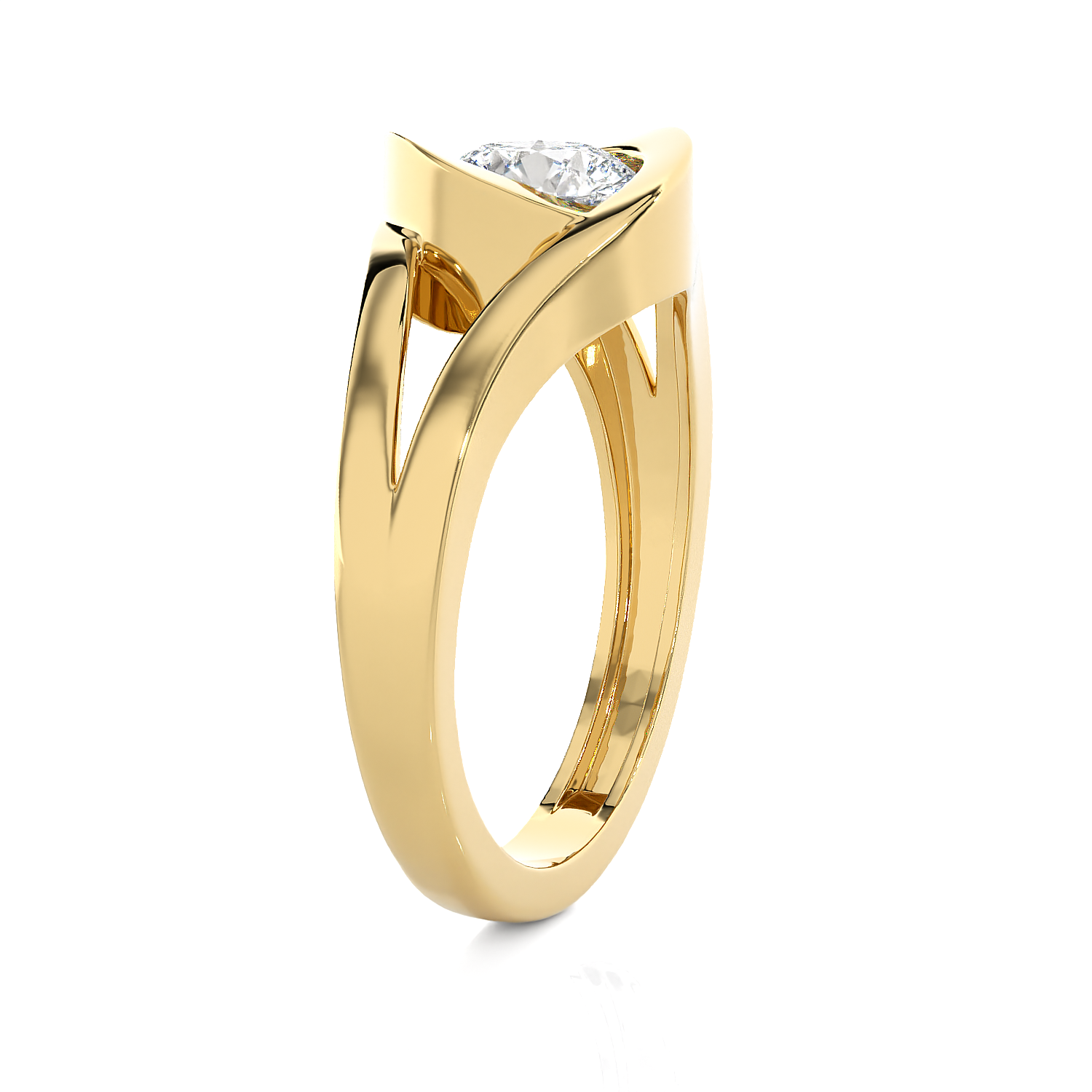 7/8 ctw Round Lab Grown Diamond Solitaire Engagement Ring