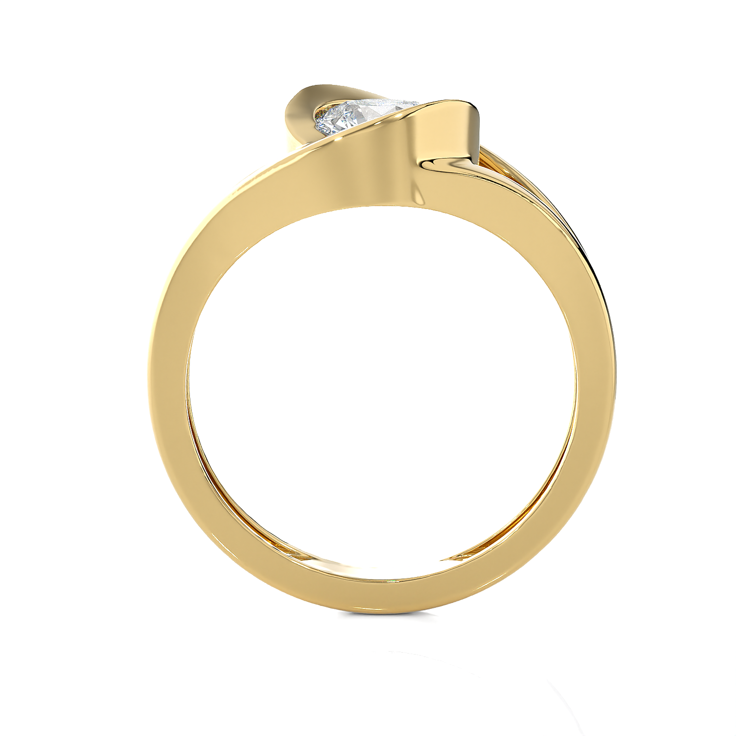 7/8 ctw Round Lab Grown Diamond Solitaire Engagement Ring