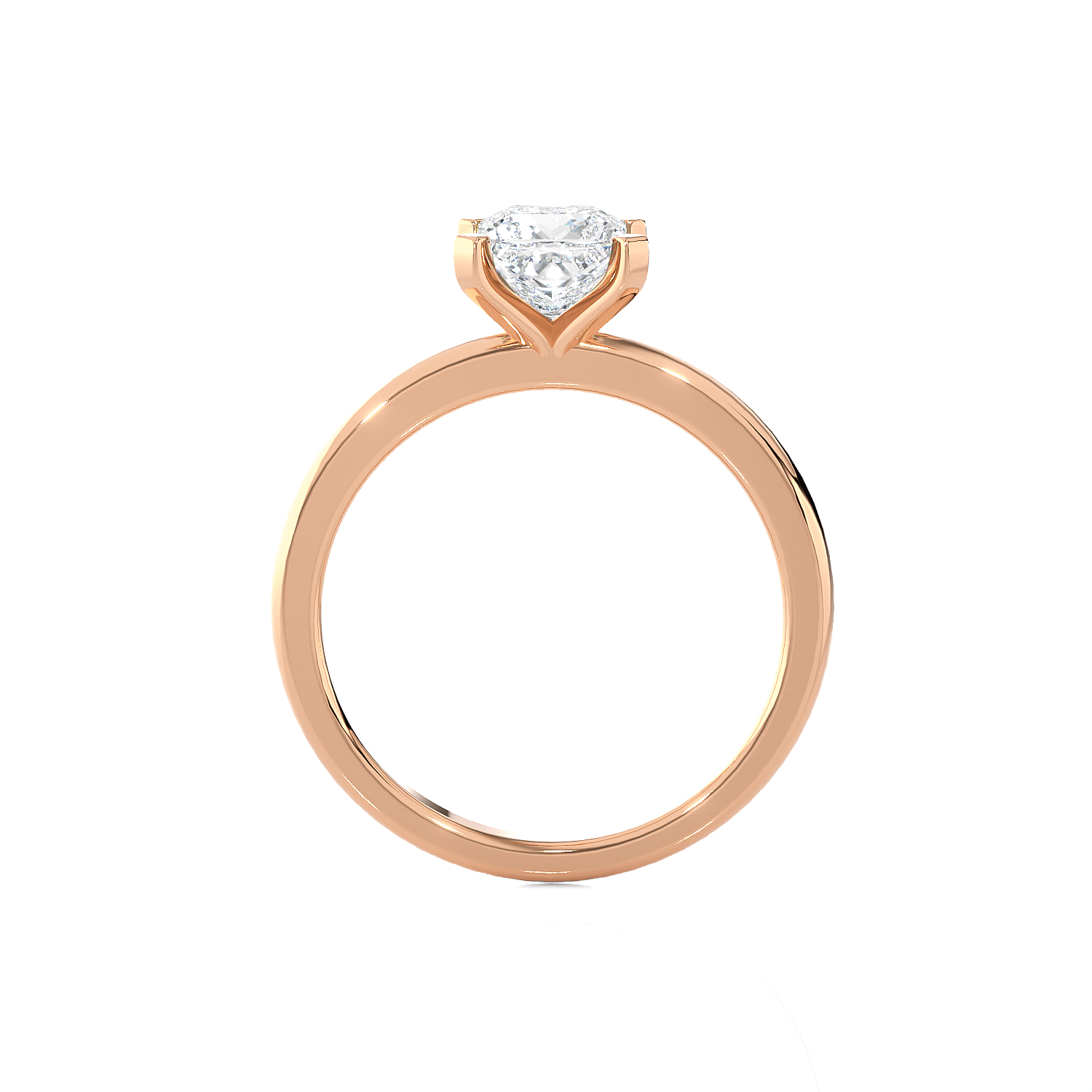 1 ctw Princess-Cut Lab Grown Diamond Solitaire Engagement Ring