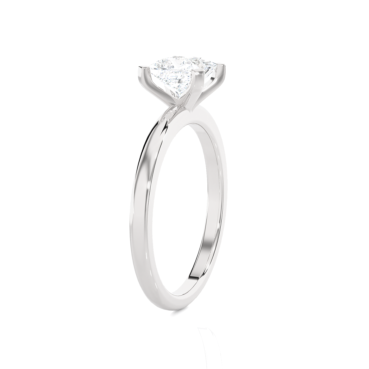 1 ctw Princess-Cut Lab Grown Diamond Solitaire Engagement Ring