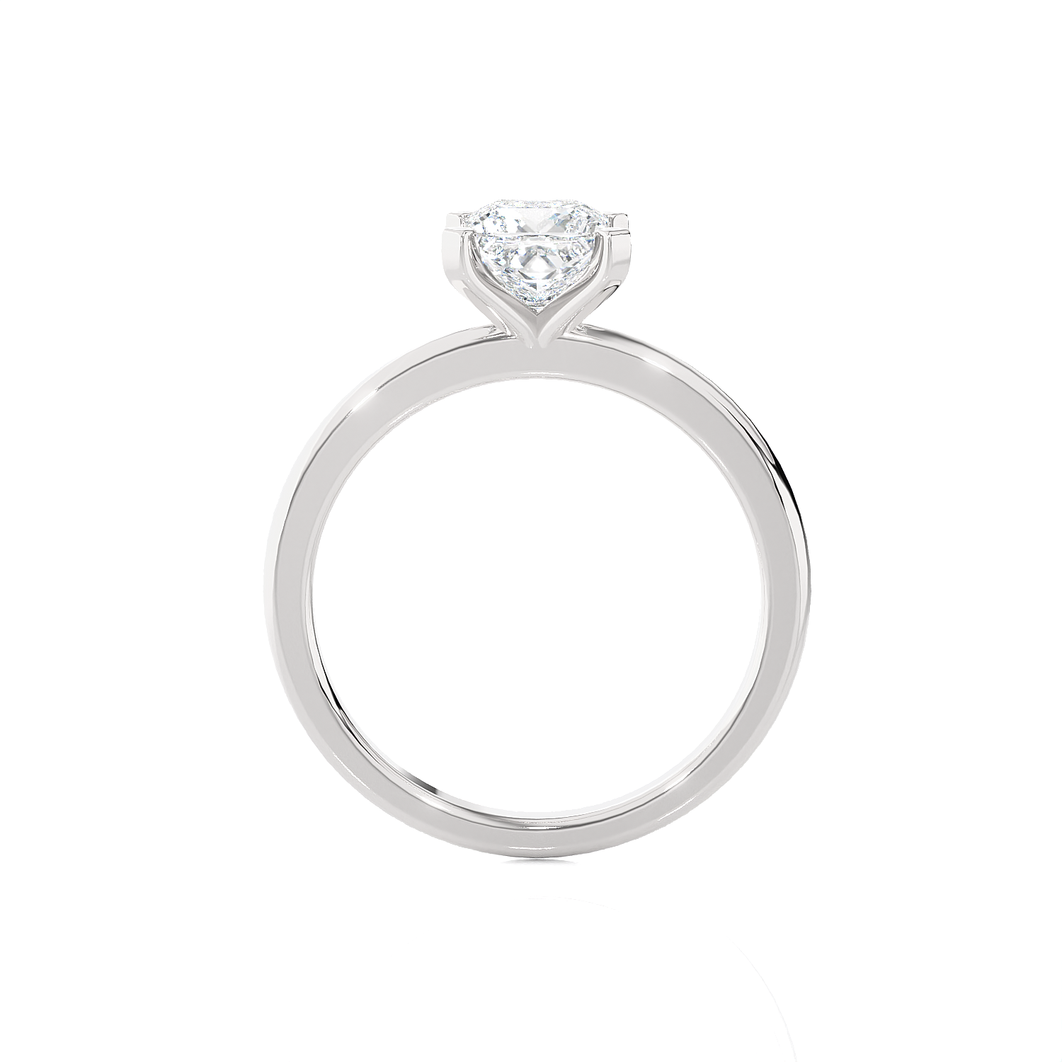 1 ctw Princess-Cut Lab Grown Diamond Solitaire Engagement Ring