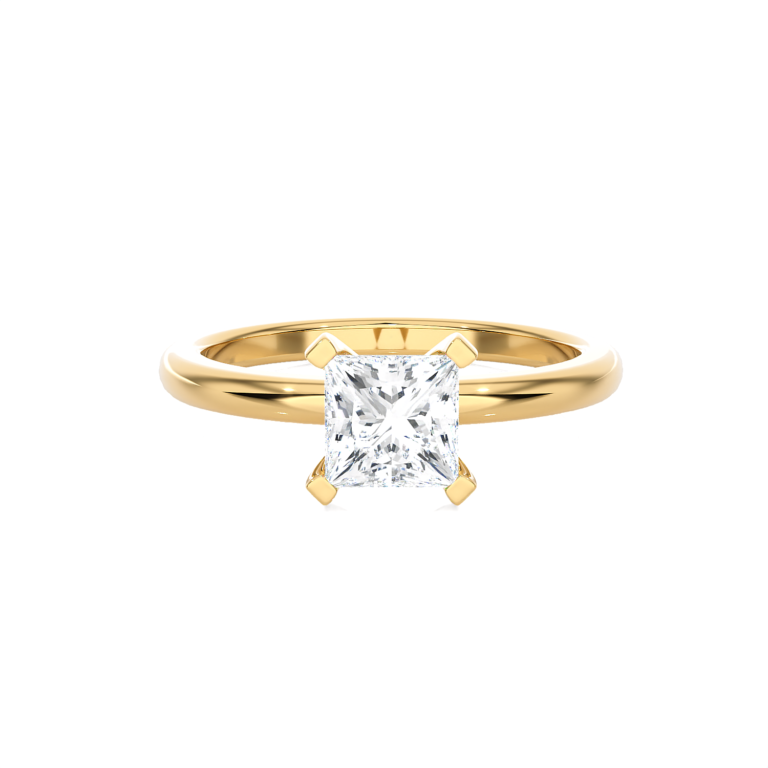 1 ctw Princess-Cut Lab Grown Diamond Solitaire Engagement Ring