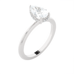 1 1/4 ctw Pear-Shaped Lab Grown Diamond Solitaire Engagement Ring