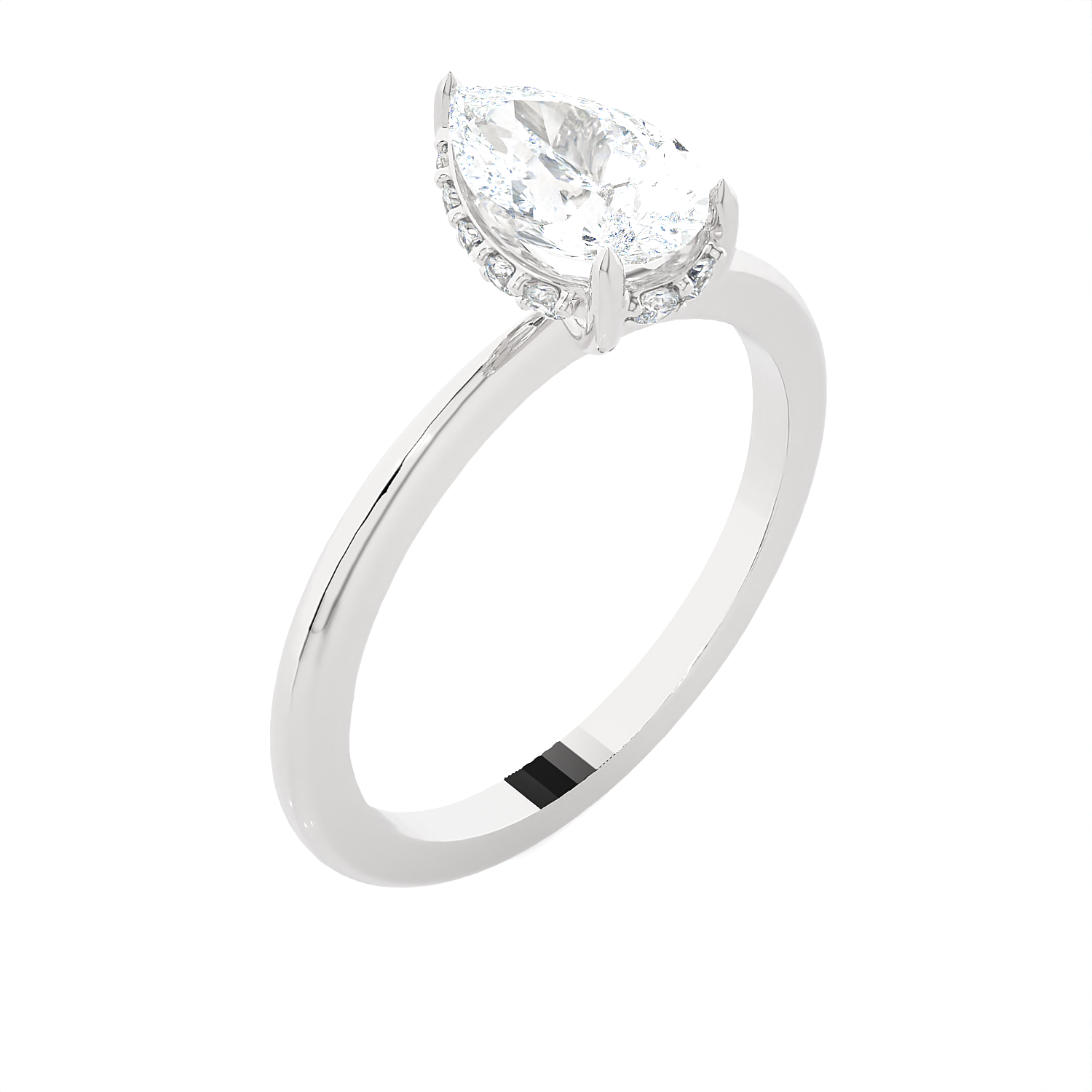 1 1/4 ctw Pear-Shaped Lab Grown Diamond Solitaire Engagement Ring