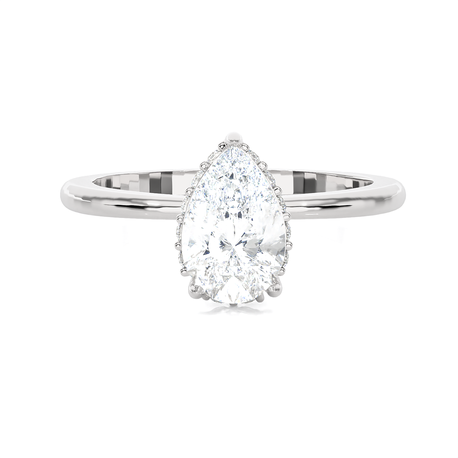 1 1/4 ctw Pear-Shaped Lab Grown Diamond Solitaire Engagement Ring