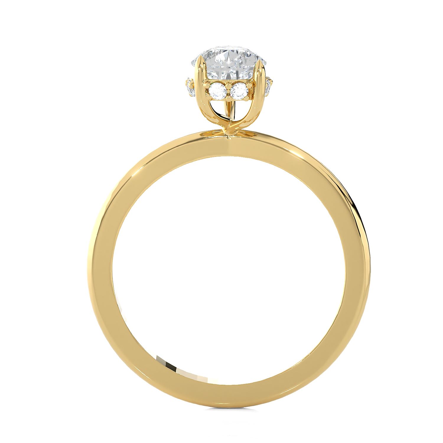 1 1/4 ctw Pear-Shaped Lab Grown Diamond Solitaire Engagement Ring