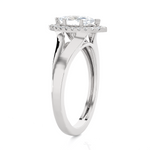 7/8 ctw Marquise Lab Grown Diamond Halo Engagement Ring