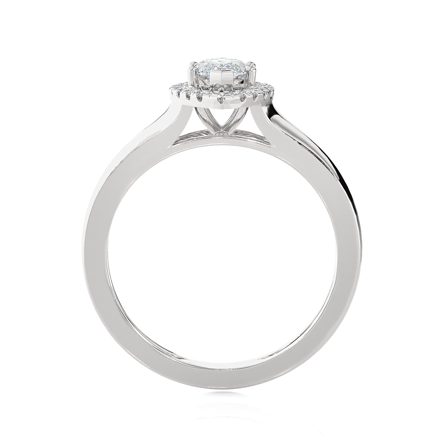 7/8 ctw Marquise Lab Grown Diamond Halo Engagement Ring
